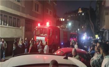 احتراق 6 سيارات في حريق جراج بالدقي
