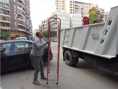 إغلاق منشآت مخالفة وإزالة إشغالات خلال حملات بأحياء الاسكندرية