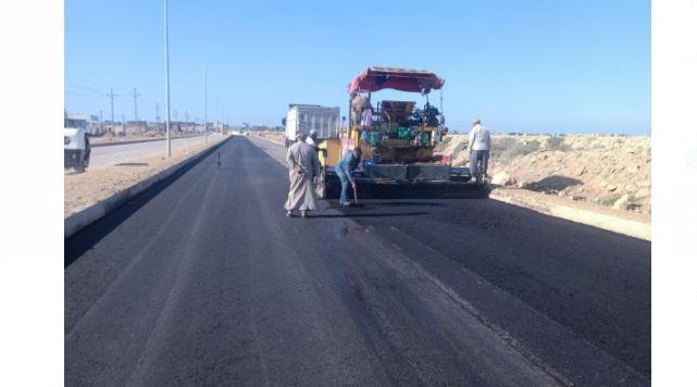 رصف وتطوير مدخل مدينة الحمام 