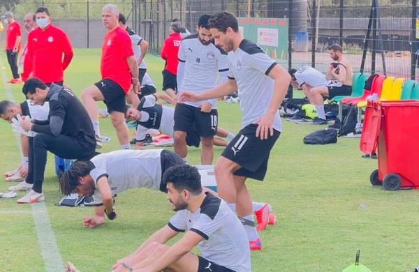 مران وحيد لمنتخب مصر باستاد القاهرة قبل مواجهة السنغال