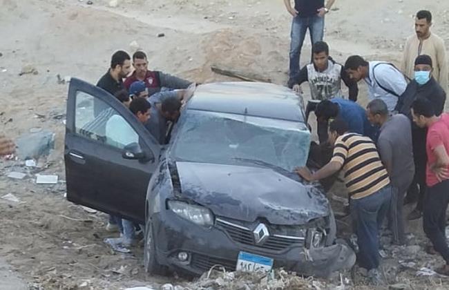 إصابة 5 أشخاص بانقلاب ملاكى ببني سويف  