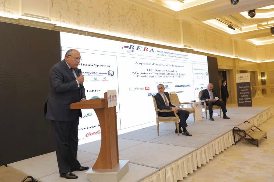 ​شكري يشارك بالدورة الـ٢٧ لمؤتمر المناخ الذي تنظمه الجمعية المصرية البريطانية