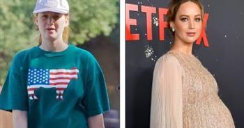 جينيفر لورانس تفاجئ متابعيها ما بين صورة أثناء الحمل وبعد الإنجاب
