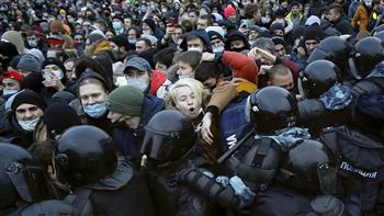   اعتقال 2500 شخص شاركوا فى مسيرات غير مصرح بها فى موسكو 