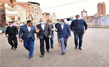 محافظ الغربية يتفقد أعمال الرصف بكورنيش طنطا في منطقة الغفران