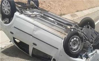   مصرع وإصابة 4 أشخاص فى حادث إنقلاب سيارة بصحراوي البحيرة
