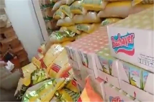ضبط 12 طن أرز بحوزة تاجر حجبها بغرض الاحتكار ببني سويف