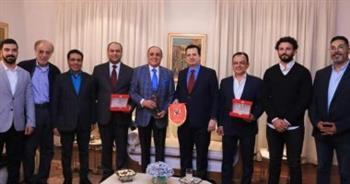 بعثة الأهلي في جنوب إفريقيا تلبي دعوة السفير على العشاء