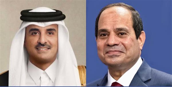 الرئيس السيسي يهنئ هاتفيا أمير دولة قطر بحلول شهر رمضان