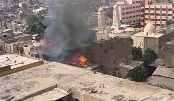   حريق هائل داخل منزل فى بولاق أبو العلا