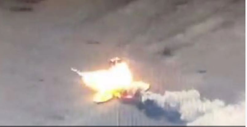 «القوات الأوكرانية» ترصد لحظات انفجار دبابة روسية.. فيديو