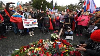   تظاهرات فى ألمانيا احتجاجا على التمييز ضد الجالية الروسية
