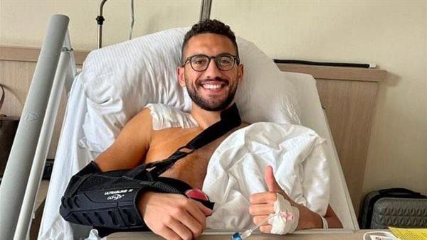 أبو زيد يطمئن على البطل الأوليمبي أحمد أسامة الجندي بعد جراحة ناجحة في ألمانيا