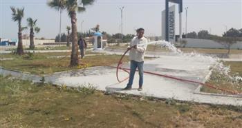 محافظ الاسكندرية يكلف رؤساء الأحياء برفع كفاءة الحدائق العامة  