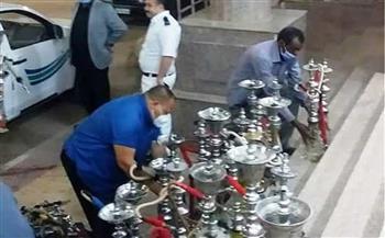 ضبط مقهى يقدم الشيشة وتنفيذ 20 إزالة إدارية في حملة بالاقصر