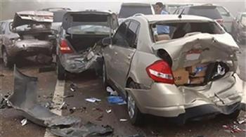   إصابة 8 أشخاص فى حادث تصادم 3 سيارات بطريق الفيوم الصحراوى