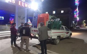 محافظة الجيزة ترفع ٩١٥ حالة تعد وإشغال للمنشآت التجارية والمقاهي 
