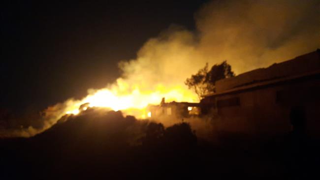 نيابة الجيزة: مخزن السجائر المحترق بجوار فيلا عادل إمام “غير مرخص”