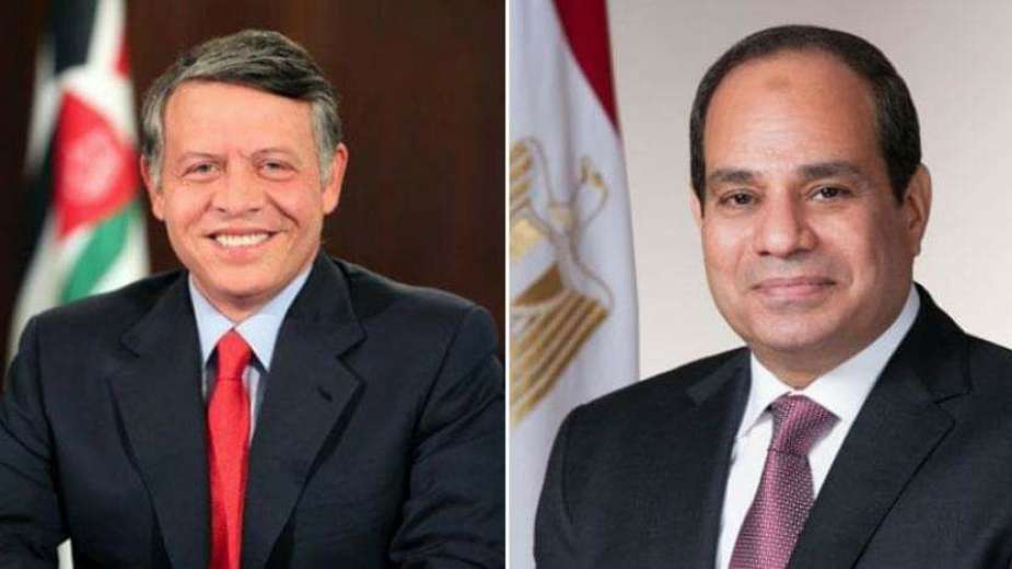 الرئيس السيسي يتلقي اتصالا هاتفيا من ملك الأردن