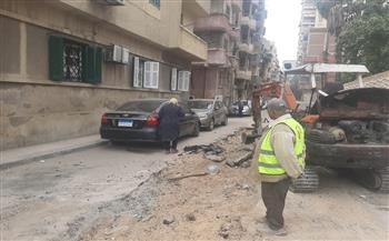   متابعة  إصلاح الهبوط الأرضي الكائن بشارع القصبجي بالإسكندرية 