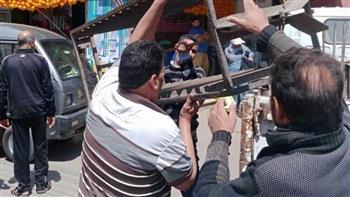 رفع 330 حالة إشغال طريق مخالف وتحرير 8 محاضر بالبحيرة