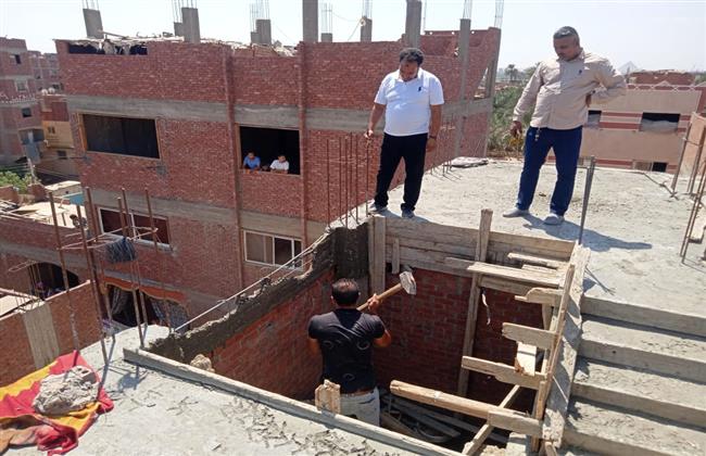 وقف 5 حالات بناء مخالف على الأراضي الزراعية بالغربية