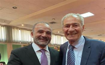 حسن مصطفى يهنئ عبد المنعم الحسيني بعد الفوز بعضوية اللجنة الأولمبية المصرية