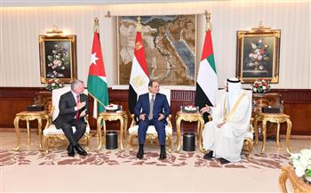   الرئيس السيسي يقيم مأدبة إفطار لملك الأردن وولى عهد أبوظبي