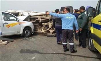 مصرع وإصابة 6 أشخاص إثر حادث تصادم على محور كلابشة بأسوان