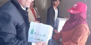   «تضامن شمال سيناء»: 67 كرتونة و200 وجبة يوميا بقرية التلول 