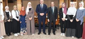 رئيس جامعة قناة السويس يستقبل المعيدين الجدد لكلية الزراعة 