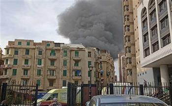 إصابة 10 أشخاص فى حريق محلات المنشية بالإسكندرية 