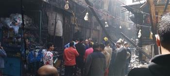   ننشر الصور الأولي من حريق سوق المنشية بالإسكندرية  
