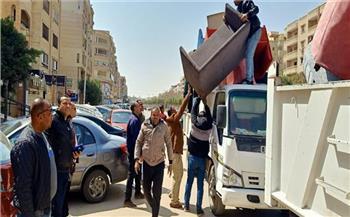 الجيزة ترفع 3 آلاف حالة تعدي وإشغال للمنشأت التجارية والمقاهي بحدائق الأهرام 