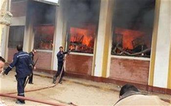   السيطرة على حريق مدرسة فى الهرم
