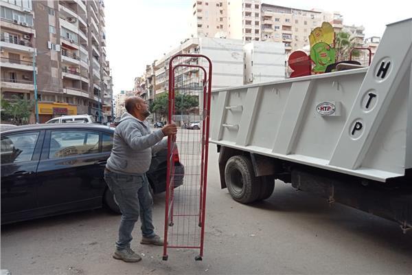 إزالة 80 حالة إشغالات بحي شرق الإسكندرية