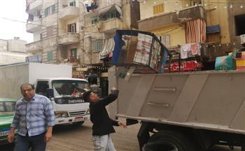 حملات مكبرة للرقابة على الأسواق وازالة الإشغالات بأحياء الإسكندرية