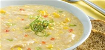 طريقةعمل  شوربة الذرة بالفراخ والطماطم