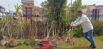   أحياء الإسكندرية تواصل أعمال تجميل الحدائق والميادين