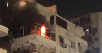إخماد حريق داخل منزل بمنشأة القناطر