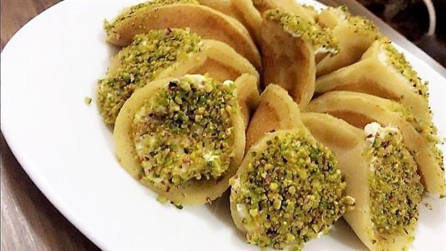طريقة  عمل قطايف عصافيري بالنوتيلا