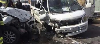 «الأتوبيس دهس 3 سيارات».. إصابة 8 أشخاص في حادث مروري بمحور 26 يوليو