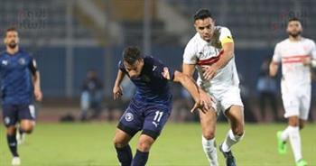 انتهاء الشوط الأول من مباراة الزمالك يتعادل مع بيراميدز بهدفين لكل فريق