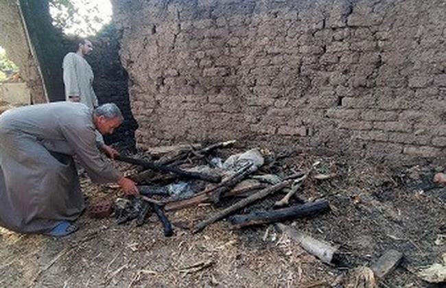 حريق مروع يلتهم منزلا بمحتوياته وحظيرة ماشية في المنوفية