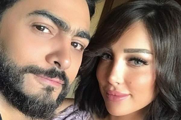 حقيقة انفصال تامر حسنى عن زوجته