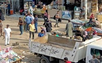 رفع الإشغالات بميدان المحطة ونقل الباعة الجائلين لسوق طلعت حرب المطور بالمحلة