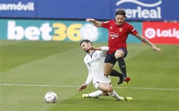 تعادل اوساسونا أمام خيتافى 1-1 وفوز ديبورتيفو ألافيس على اسبانيول 2-1 بالليجا الإسبانية