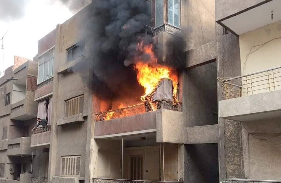 السيطرة على حريق في شقة سكنية بالمعصرة