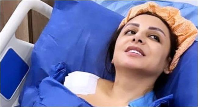 أنغام تجري عملية جراحية في يدها وكتفها