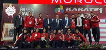 ١٣ ميدالية متنوعة لأبطال الكاراتيه فى الدورى العالمى بالمغرب